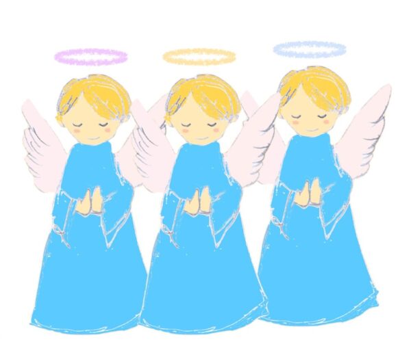 ３人の天使のイラスト図