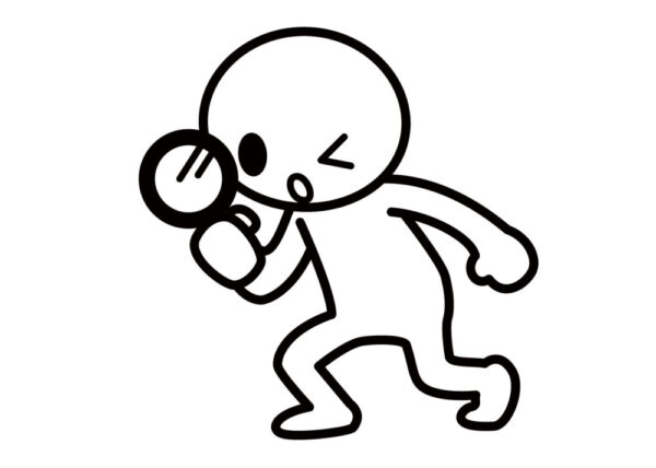 なくした物を探す人 イラスト図
