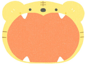 口内炎になっている動物のイラスト