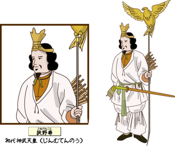 日本神話、神武天皇とトンビ「金鵄(きんし)」