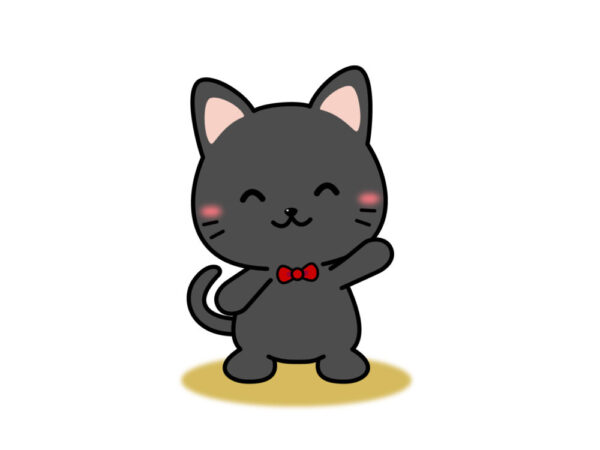 黒猫のイラスト