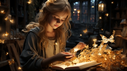 文学を楽しむ妖精のイメージ