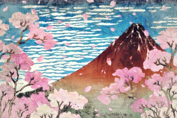 江戸時代の富士山　イラスト図