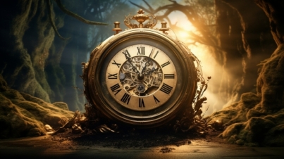幻想的な大きな時計のイメージ