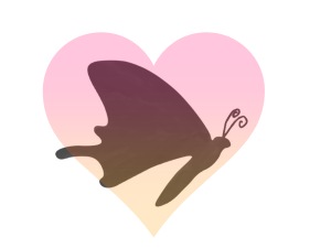 黒い蝶と恋愛のイラスト